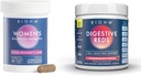 BioHM Probiotiques pour femmes 30B CFU & 210 oz Essential Digestive Reds Powder Bundle, Complet Gut & Vaginal Health Support, Riche en antioxydants, Enzymes, Vitamines
