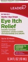 LEADER gouttes d'oeil stériles pour allergies oculaires et soulagement des démangeaisons, solution antihistaminique kétotifène 0,035%, fonctionne en minutes, jusqu'à 12 heures, force d'ordonnance 0,34 oz