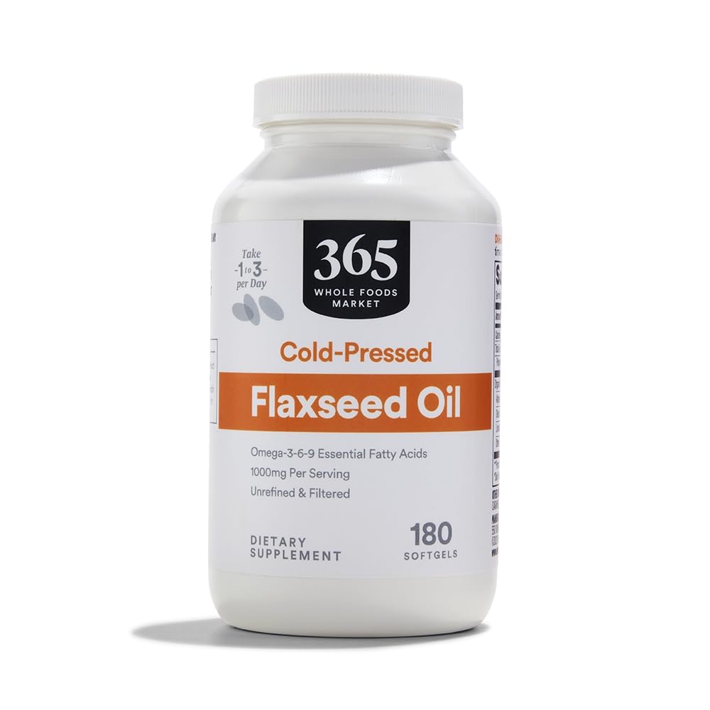 365 by Whole Foods Market, Flax Seed Oil, 180 Count