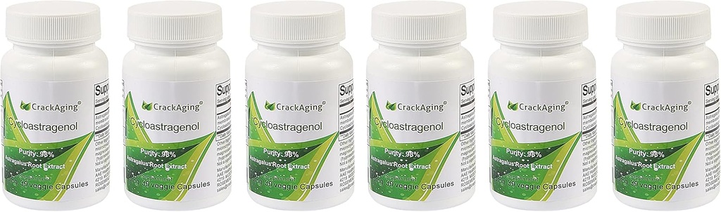 Craquage Super-Absorption Cycloastragenol 98% Anti-Aging & Telomerase activator Supplements(5mg 180 Capsules)
