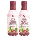 Nectar d'Aloe Berry - 90,7 % Gel pur d'Aloe Vera avec canneberges et pommes - Aucun conservateur - 1L (paquet de 2)