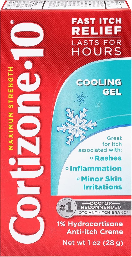 Cortizone-10, Cooling Gel Anti-Itch Crème, 1 Ounce