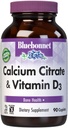 Bluebonnet Nutrition Citrate de calcium et vitamine D3, Santé des os*, Non-OGM, Parve de casher, Sans gluten, Sans soja, 90 capsules, 22,5 portions