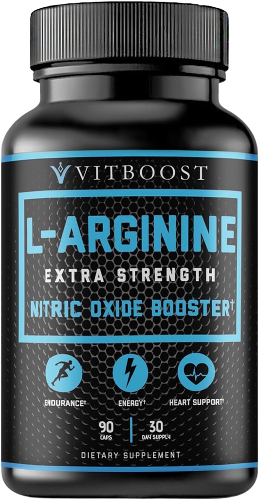 Extra Strength L Arginine Capsule 1500mg - Suppléments d'oxyde nitrique pour l'endurance, le muscle, la vasculaire et l'énergie - Powerful NO Booster avec L-Arginine, L-Citrulline et acides aminés essentiels