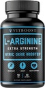 Extra Strength L Arginine Capsule 1500mg - Suppléments d'oxyde nitrique pour l'endurance, le muscle, la vasculaire et l'énergie - Powerful NO Booster avec L-Arginine, L-Citrulline et acides aminés essentiels