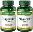 Nature du pays Magnésium, os et santé musculaire, comprimés, 500 Mg, 200 Ct (paquet de 2)