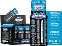 All Black Everything Energy Shots | 12 Pack | 300mg Caffeine | Blue Razz | Zero Sugar | Energy Focus Supplement | Nootropic Blend for Gym or Work