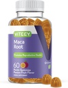Viteey Black Maca Root Gummies - Support de conduite, de passion et d'énergie - Black Maca Root pour hommes et femmes - Vegan, sans gluten - 60 comtes