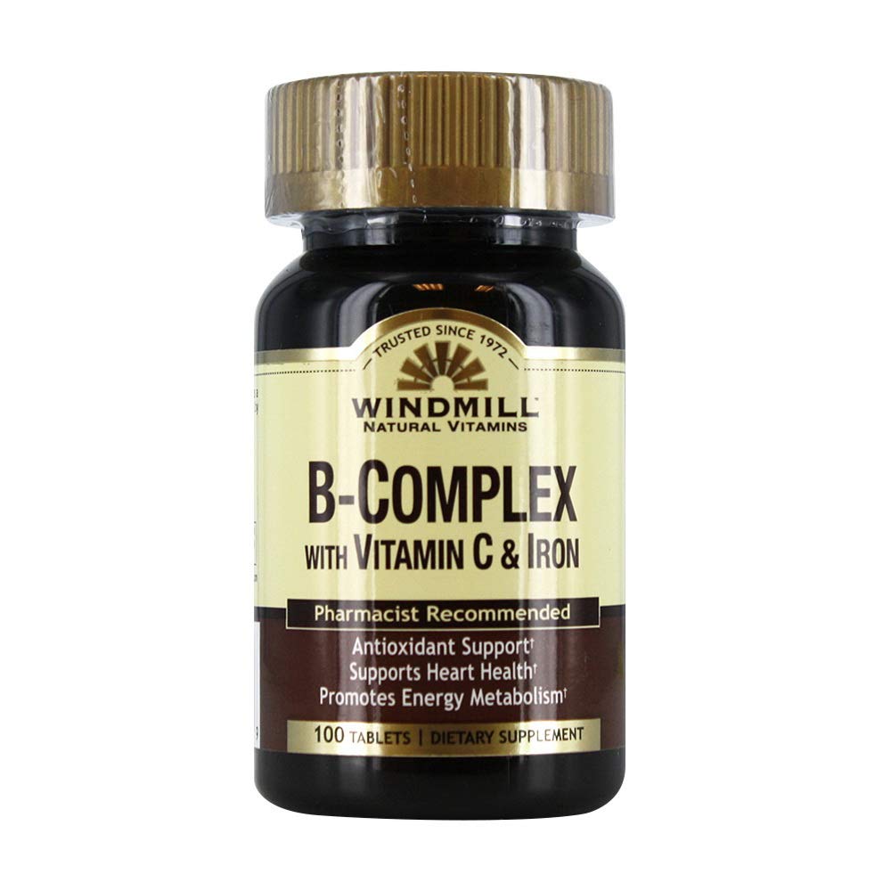 Comprimés complexes avec vitamine C et supplément en fer - 100 Ea