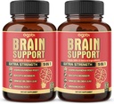 agobi 9in1 Supplément de soutien au cerveau - 2 packs 60 comtes Blended Ashwagandha, Panax Ginseng, Gotu Kola, Ginkgo, Black Pepper & More - Soutien à l'exactitude, la concentration, la mémoire et la production d'énergie