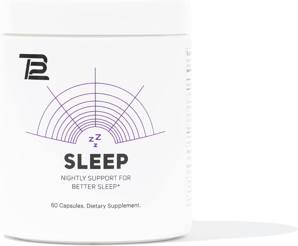TB12 Sommeil - Supplément sommeil avec Magnésium, L-Theanine, Camomile, GABA, et Melatonin à l'automne Asleep Faster, promouvoir la relaxation, et améliorer la qualité du sommeil. Stress et mood Nightly Support