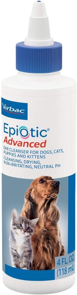 Virbac Epi-Otic Nettoyeur d'oreille avancé pour chiens et chats (toutes tailles)
