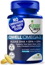 Vegan Omega 3 Supplement – Algae Omega 3 with DHA EPA DPA – Vegan Capsules from Algal – Fish Oil Alternative – Plant-Based Algae Oil Formula – Non-GMO, Carrageenan-Free, High Strength