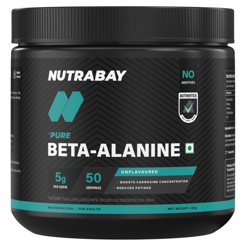 Nutrabay Pure 100% Beta Alanine - Sans saveur, 250g