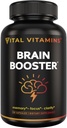 Vitamines vitales Suppléments Cerveau Bacopa Monnieri - pour mémoire et focus – Booster Cerveau Nootropique - Soutien sans caféine pour adultes et aînés – Non-OGM, 30 jours d'approvisionnement, 30 capsules