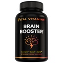 Vitamines vitales Suppléments Cerveau Bacopa Monnieri - pour mémoire et focus – Booster Cerveau Nootropique - Soutien sans caféine pour adultes et aînés – Non-OGM, 30 jours d'approvisionnement, 30 capsules