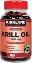 Kirkland Signature Krill Oil 500 Milligramme 160 Softgels
