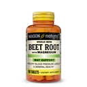 MASON NATURAL Racine de betterave au magnésium et au calcium - Santé du coeur et pression artérielle, maintenir la santé globale, 100 comprimés