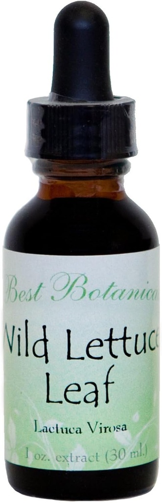 Meilleurs Botaniques Extrait de feuille de laitue sauvage — Aide naturelle au sommeil, supplément naturel biologique — 1 oz