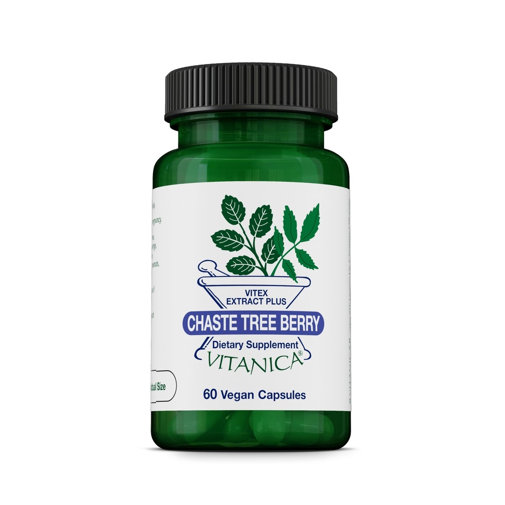 Vitanica, Chaste Tree Berry, Vitex Extract Plus, Vegan, 60 Capsules