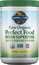 Garden of Life Super Greens Poudre Smoothie & Mix, Probiotiques et enzymes digestives pour la santé digestive, Superaliments biologiques Nutrition Fruits et légumes pour les femmes et les hommes Énergie, Original, 60 portions