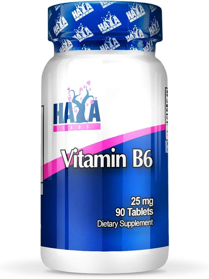 HAYA LABS Vitamine B6 / 25mg. / 90 onglets. Énergie et système immunitaire sain, support énergétique et performance, métabolisme des glucides