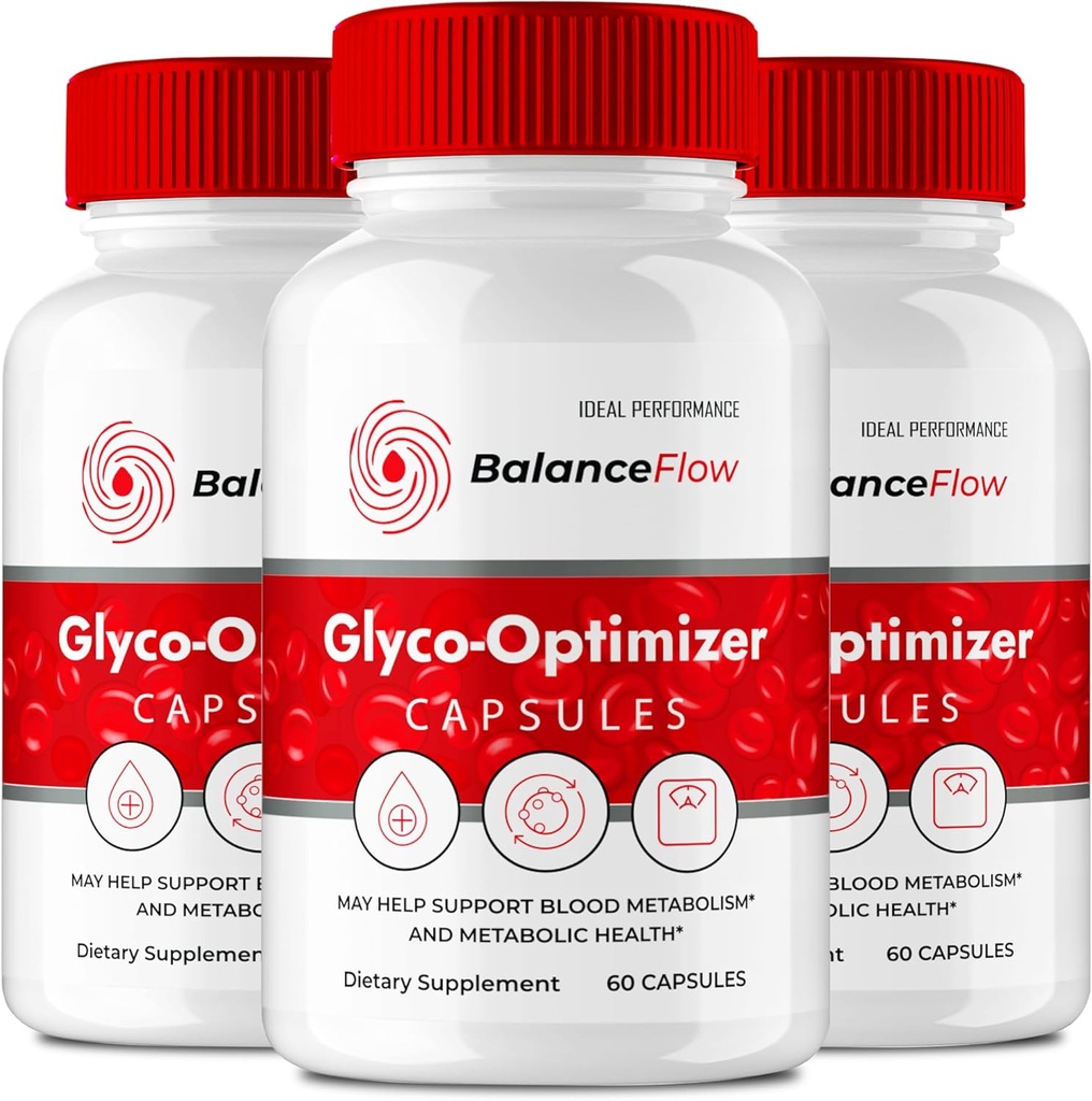 Balance Flow Glyco Optimizer Supplement Capsules, BalanceFlow Health & Wellness Support Pills - Maximum Strength, Balance Flo All Natural Advanced Formula, BalanceFlo Pills Reviews (3 Pack)