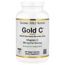 California Gold Nutrition Gold C USP Grade Vitamine C Supplement - Immune Support & Saisonnier Wellness - Végétarien Friendly - Sans gluten, sans OGM - 500 mg - 240 Capsules de Veggie