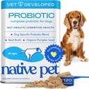Native Pet Probiotics for Dogs - Dog Probiotics Powder for Digestive Health, Gut Support, & Immune Boost – Vet-Formulated Powder for Maximum Potency with Digestive Enzymes & Prebiotics - 120 Scoops