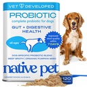 Probiotiques pour chiens autochtones - Poudre de probiotiques pour la santé digestive, le soutien des intestins et le boost immunitaire – Poudre formée de vétustes pour une puissance maximale avec enzymes digestives et prébiotiques - 120 scoops