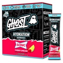GHOST Packets d'hydratation, Limeade de cerise sonique, 24 bâtons, Poudre d'électrolyte - Supplément de boisson avec Magnésium, Potassium, Calcium, Vitamine C - Vegan Friendly, Sans soja, Sucre et Gluten