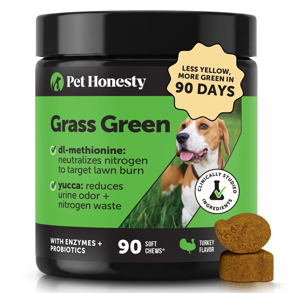 Chews de chien vert - Neutralisateur d'urine pour pelouse, chien Pee Grass aide la cour à rester vert s'attaquer aux taches de brûlure avec probiotiques et enzymes (Turquie)