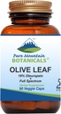Pure Mountain Botanicals Olive Leaf Extract Capsules - Kosher Vegan Caps Maintenant avec 400mg de supplément de feuille d'olive biologique et d'extrait de potent