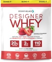 Designer Wellness, Designer Whey, Natural Whey Protein Powder with Probiotics, Fiber, and Key B-Vitamins for Energy, Gluten-Free, Summer Strawberry, 2 lb