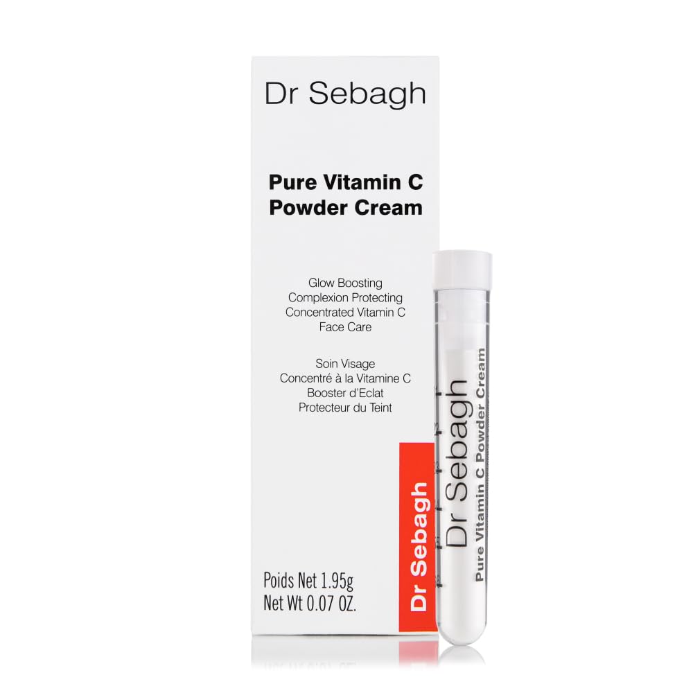 Dr Sebagh - Crème en poudre de vitamine C [RADIANCE CLINIQUEMENT PROVEN] - Crème de vitamine C pour le visage - Soin boostant - Crème de vitamine C pour taches foncées, yeux, visage et acné - (0.07 Oz, 1 paquet)