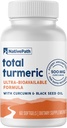 Curcumine Turmère NativePath à l'huile de graines noires - Supplément de soutien avancé antioxydant et joint - Softgels Turmeric Premium à haute absorption, sans OGM et sans gluten, 60 Softgels