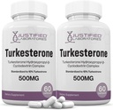 Justified Laboratories (2 Pack Turkesterone 500mg 10% Standardized Naturally Increase Stamina Endurance Strength 120 Capsules