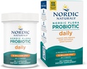 Nordic Naturals Nordic Flora Probiotic Daily - 60 capsules - 4 souches probiotiques avec 12 milliards de cultures - Bien-être optimal, soutien immunitaire, santé digestive - non-OGM, végétalien - 30 portions