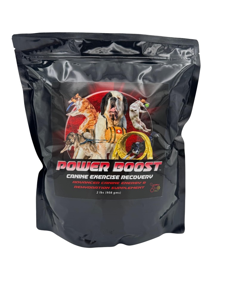 Power Boost Canine Performance Formula – faible teneur en gras, haute teneur en glucides et supplément de récupération pour chiens de travail et sportifs – soutient l'endurance, la récupération musculaire et le refroidissement- 1,8 lbs