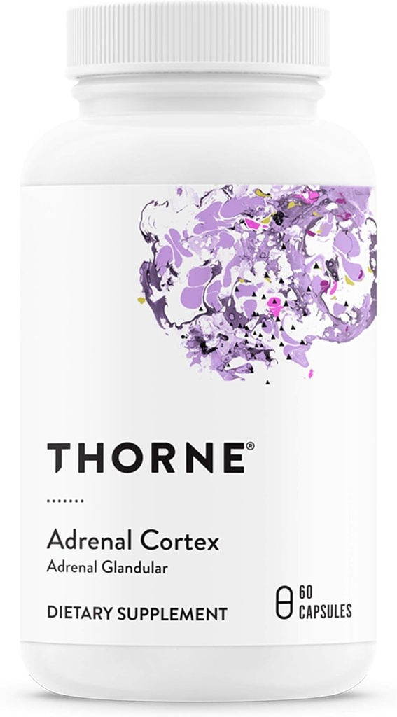 THORNE - Adrenal Cortex - Supplément pour la gestion du cortisol - Soutenir la fonction saine de Gland adrénal, système immunitaire, gestion du stress, fatigue et métabolisme* - 60 capsules