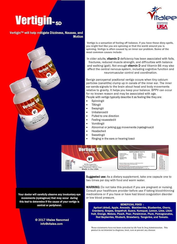 Vertigin SD- Supplément Vertigo (60 cnt)