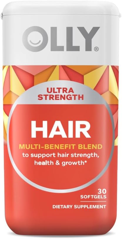 OLLY Hair and Skin Vitamin Bundle - Ultra Strength Hair Softgels with Biotin, Keratin, Vitamins B12, D and Flawless Complexion Gummy with Vitamins A, E, Zinc for Clear Skin - 30 and 50 Count