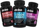 Détox de Colon Cleanser et nettoyage du foie de rein - 15 jours Colon Cleanse Pills Probiotique, supplément de détox de rein de foie - Suppléments de mouvement Bowel, rein, pilules de chasse à l'urine