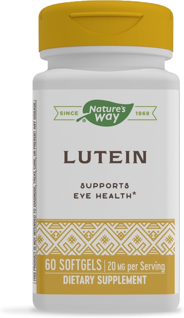 Nature's Way Lutein, soutient la santé oculaire*, 60 gels doux