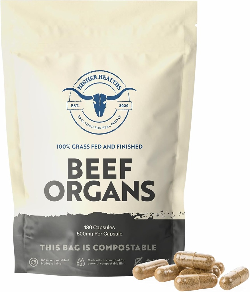 Organes de boeuf - The Everything Capsule -100% EU Beef - 180 Capsules Sac