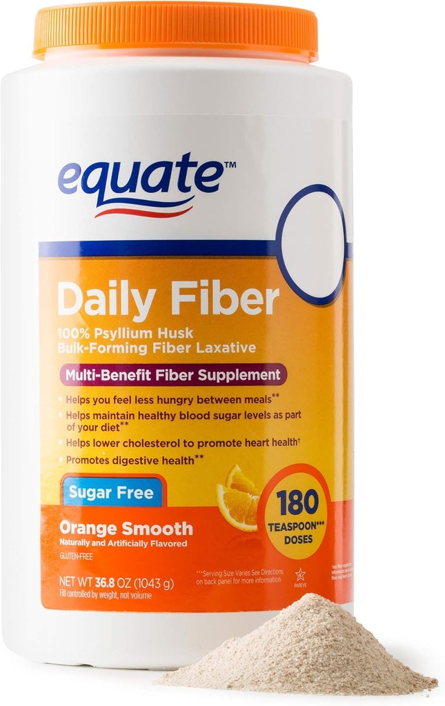 Equipe - Thérapie fibreuse, texture lisse, saveur orange, poudre, 36,8 oz, sans sucre 180 doses