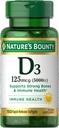 Nature's Bounty Vitamin D3 5000 IU Softgels, Rapid Release, Immune Support, Vitamin D Supplements, 150 Ct
