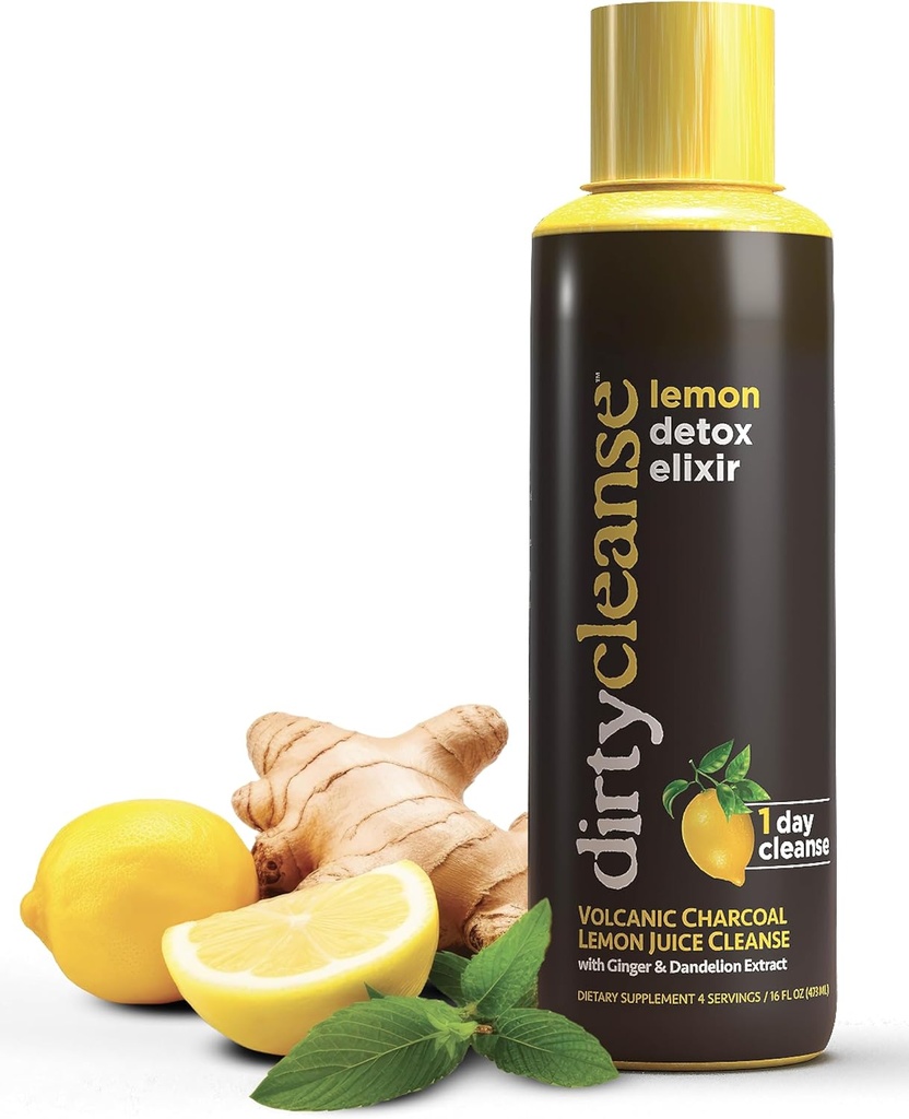 Lemon Detox with Volcanic Charcoal with Ginger and Dandelion Extract, 4 servings