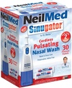NeilMed Sinugator Cordless Pulsating Nasal Wash Kit with One Irrigator, 30 Premixed Packets and 3 AA Batteries(Pack of 1)
