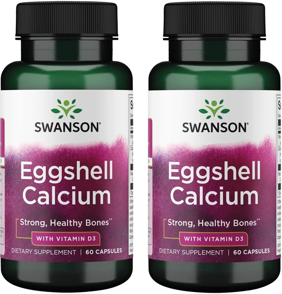 Calcium avec vitamine D-3 60 Capsules (2 Pack)